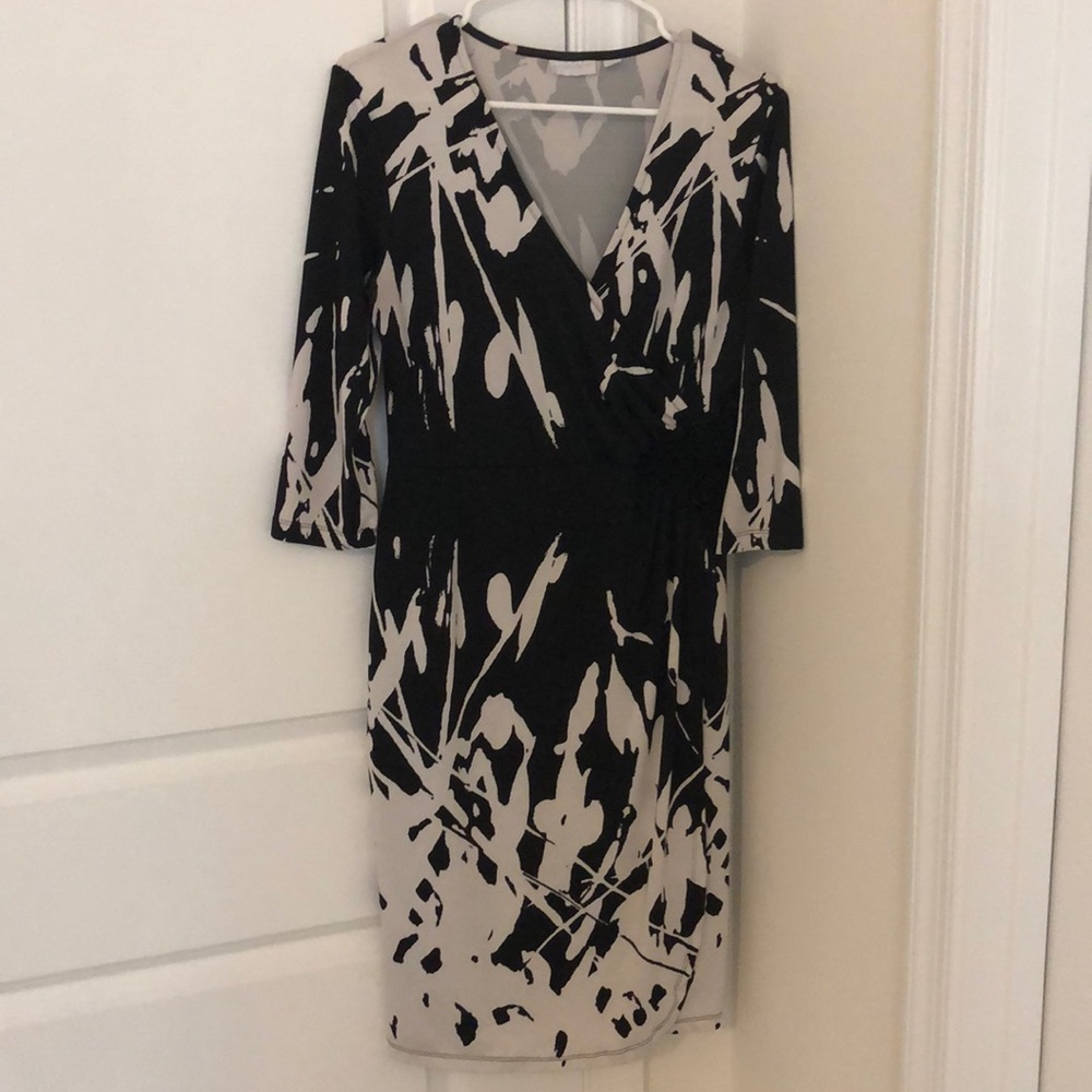 New York & Company Black and White Dress